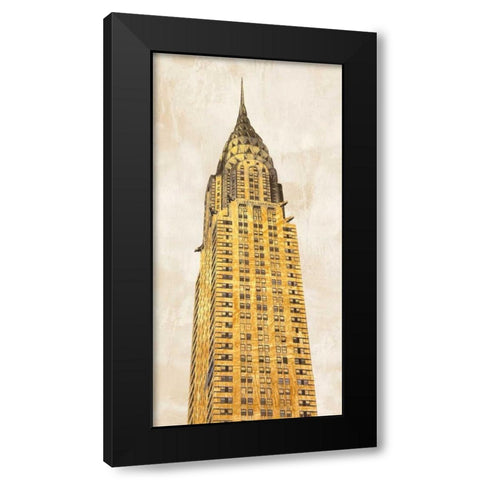 Gilded Skyscraper I Black Modern Wood Framed Art Print with Double Matting by Joannoo