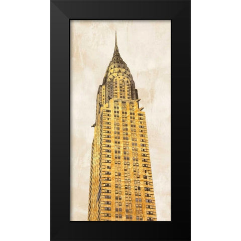 Gilded Skyscraper I Black Modern Wood Framed Art Print by Joannoo