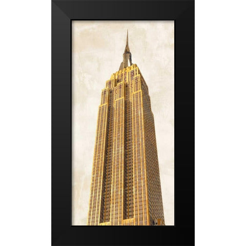 Gilded Skyscraper II Black Modern Wood Framed Art Print by Joannoo