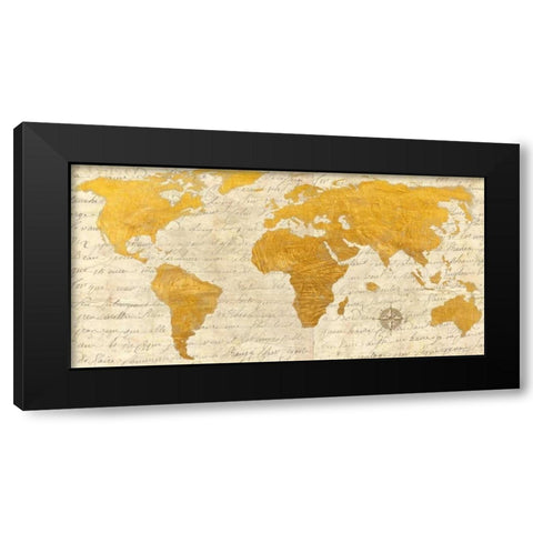 Geo I Black Modern Wood Framed Art Print with Double Matting by Joannoo