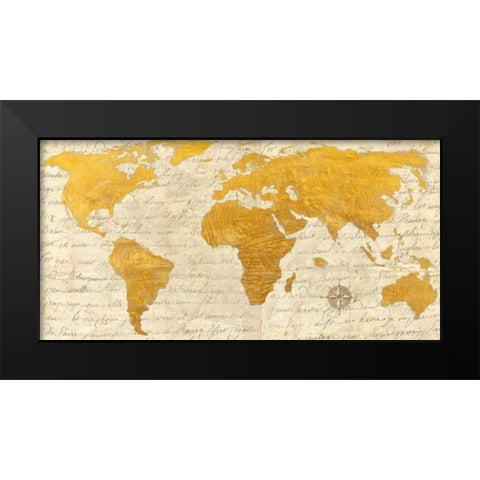 Geo I Black Modern Wood Framed Art Print by Joannoo