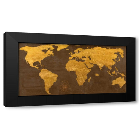 Geo II Black Modern Wood Framed Art Print with Double Matting by Joannoo