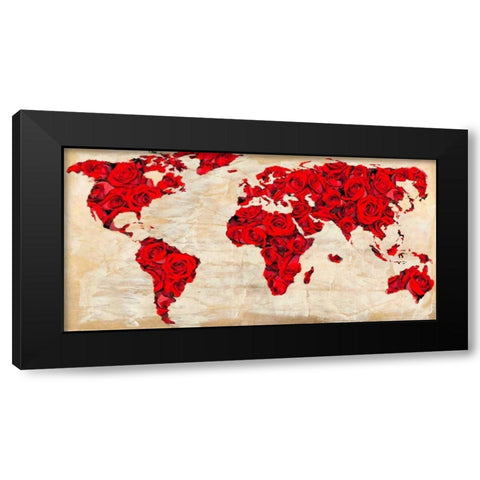 A World for Lovers Black Modern Wood Framed Art Print with Double Matting by Loumer, Dianne