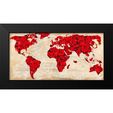 A World for Lovers Black Modern Wood Framed Art Print by Loumer, Dianne
