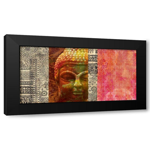 Siddharta Black Modern Wood Framed Art Print with Double Matting by Joannoo