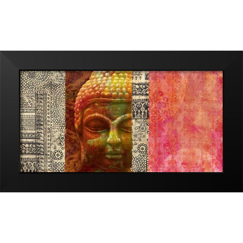 Siddharta Black Modern Wood Framed Art Print by Joannoo