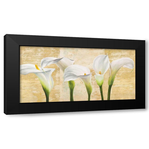 Callas on Gold (neutral variation) Black Modern Wood Framed Art Print by Thomlinson, Jenny