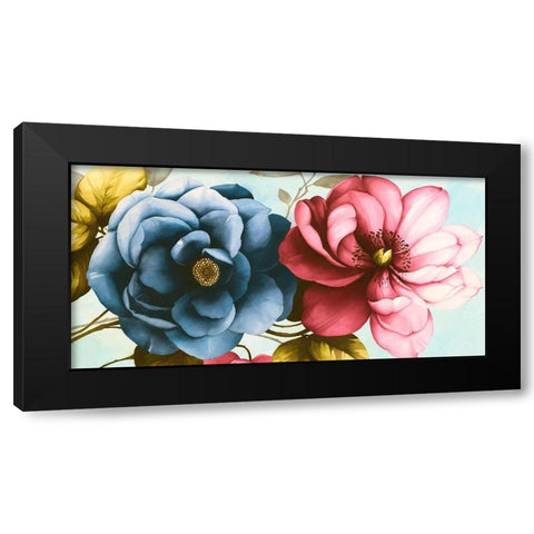 Azaleas Black Modern Wood Framed Art Print with Double Matting by Keiko, Rei