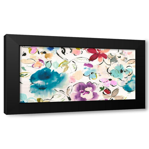 Floral Galore Black Modern Wood Framed Art Print by Parr, Kelly
