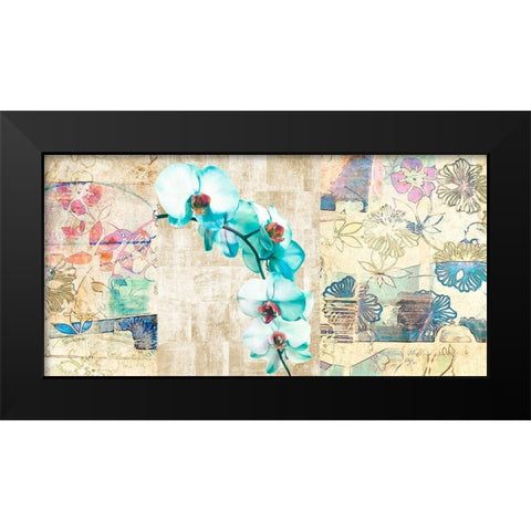 Kaleidoscope Orchid II Black Modern Wood Framed Art Print by Kelly, Parr