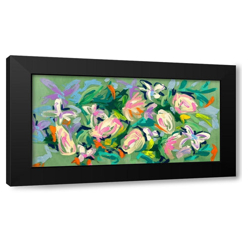 Waterlilies in Spring Black Modern Wood Framed Art Print with Double Matting by Parr, Kelly