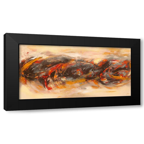 Atmosfera Black Modern Wood Framed Art Print with Double Matting by Lucas