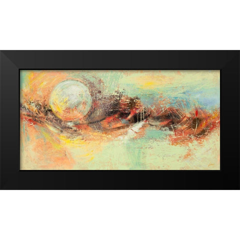 Luna destate Black Modern Wood Framed Art Print by Lucas