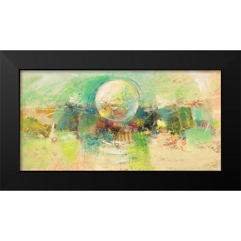 Luna smeraldo Black Modern Wood Framed Art Print by Lucas