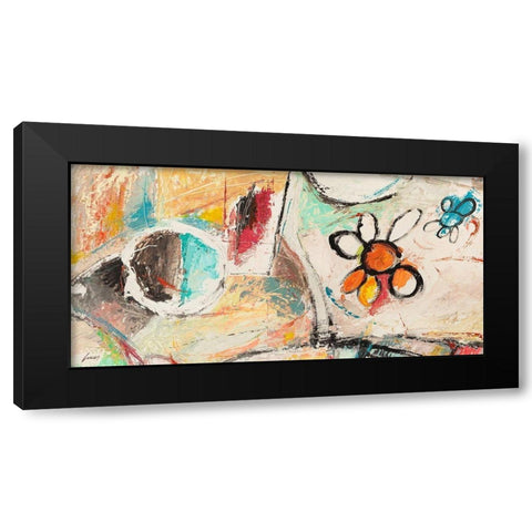 La chiamo primavera Black Modern Wood Framed Art Print by Lucas