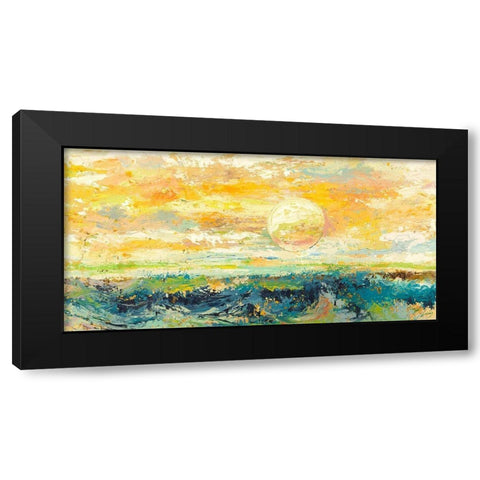 Onde della sera Black Modern Wood Framed Art Print with Double Matting by Lucas