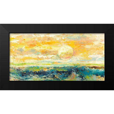 Onde della sera Black Modern Wood Framed Art Print by Lucas