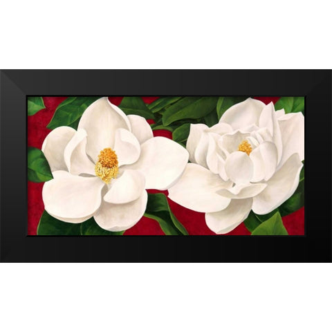 Magnolie in fiore Black Modern Wood Framed Art Print by Villa, Luca
