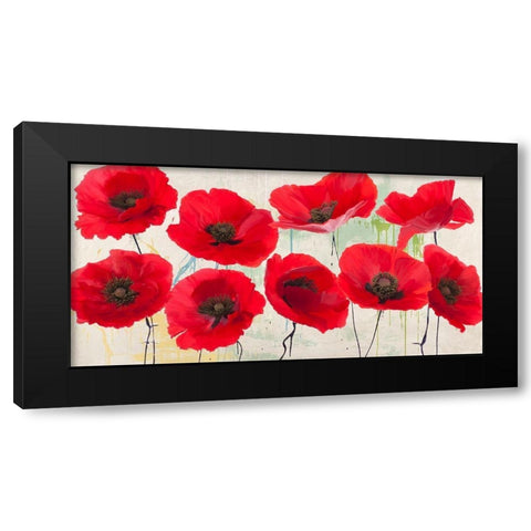 Pop Yes Black Modern Wood Framed Art Print by Villa, Luca