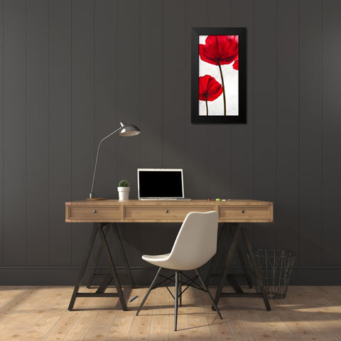 Reds I Black Modern Wood Framed Art Print by Villa, Luca