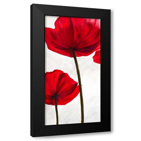 Reds I Black Modern Wood Framed Art Print with Double Matting by Villa, Luca