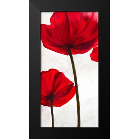 Reds I Black Modern Wood Framed Art Print by Villa, Luca