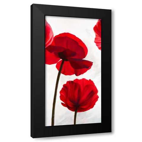 Reds II Black Modern Wood Framed Art Print by Villa, Luca