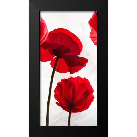 Reds II Black Modern Wood Framed Art Print by Villa, Luca