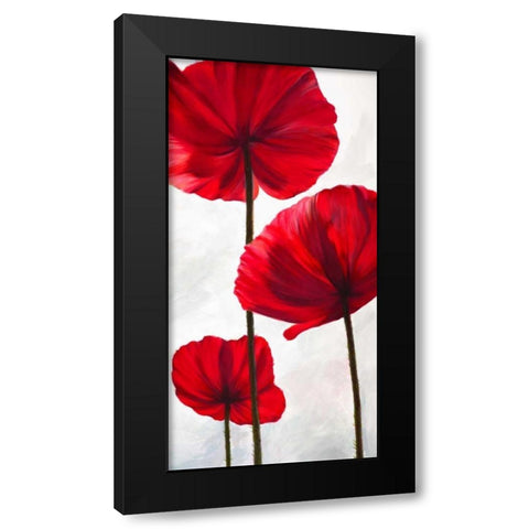 Reds III Black Modern Wood Framed Art Print with Double Matting by Villa, Luca