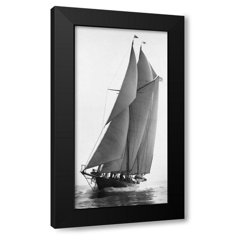 Cleopatras Barge 1922 Black Modern Wood Framed Art Print by Levick, Edwin
