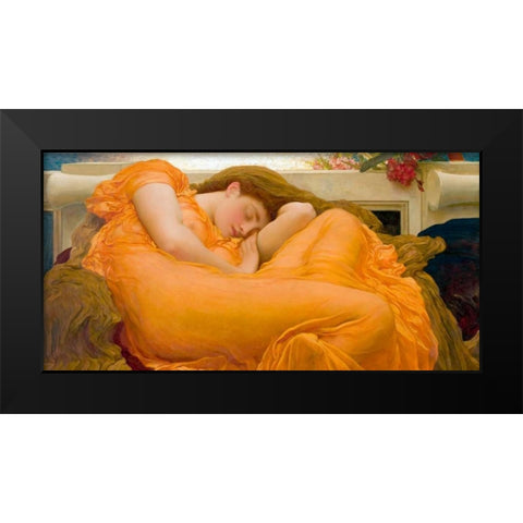 Flaming June (detail) Black Modern Wood Framed Art Print by Leighton, Frederic