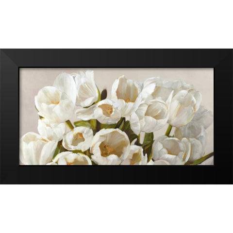Composizione in bianco Black Modern Wood Framed Art Print by Sanna, Leonardo