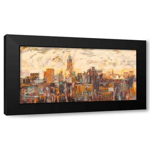 Mattino a New York Black Modern Wood Framed Art Print with Double Matting by Florio, Luigi