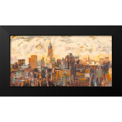 Mattino a New York Black Modern Wood Framed Art Print by Florio, Luigi