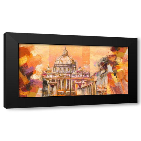 Splendida Roma Black Modern Wood Framed Art Print with Double Matting by Florio, Luigi