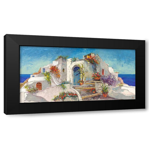 Casa nelle Cicladi Black Modern Wood Framed Art Print by Florio, Luigi