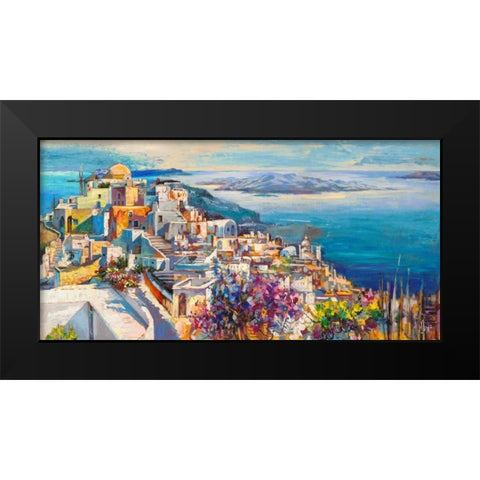 Thira Black Modern Wood Framed Art Print by Florio, Luigi