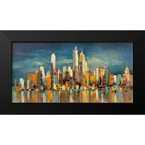 New York- riflessi del mattino Black Modern Wood Framed Art Print by Florio, Luigi