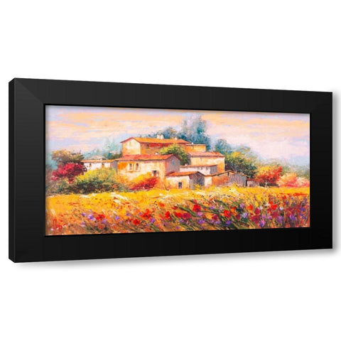 Campo d estate Black Modern Wood Framed Art Print by Florio, Luigi