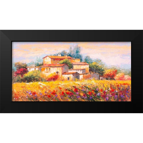 Campo d estate Black Modern Wood Framed Art Print by Florio, Luigi