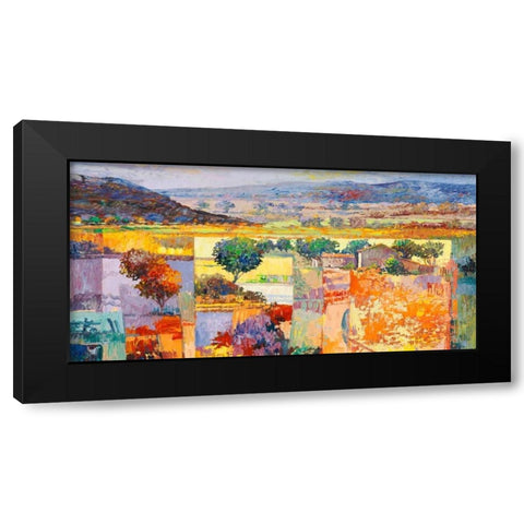 Peasaggio italiano Black Modern Wood Framed Art Print by Florio, Luigi