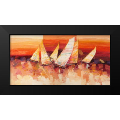 Vele allâ€™orizzonte Black Modern Wood Framed Art Print by Florio, Luigi
