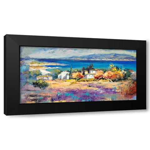 Costa mediterranea (detail) Black Modern Wood Framed Art Print by Florio, Luigi