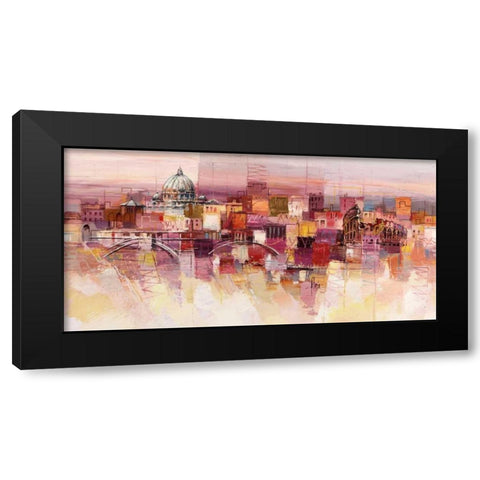 Sognando Roma Black Modern Wood Framed Art Print with Double Matting by Florio, Luigi