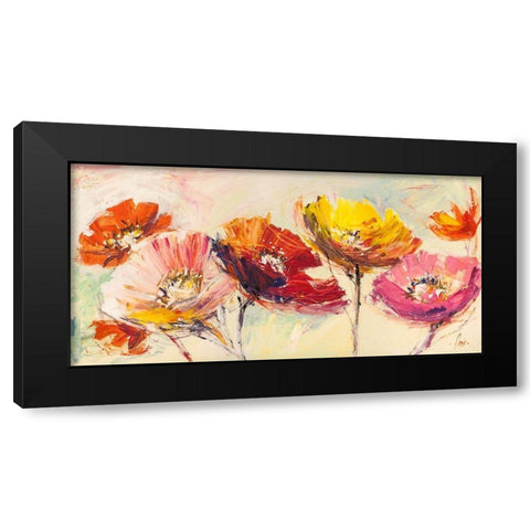Nel vento Black Modern Wood Framed Art Print by Luigi, Florio