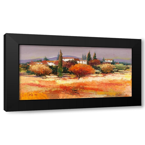 Colline assolate Black Modern Wood Framed Art Print by Florio, Luigi