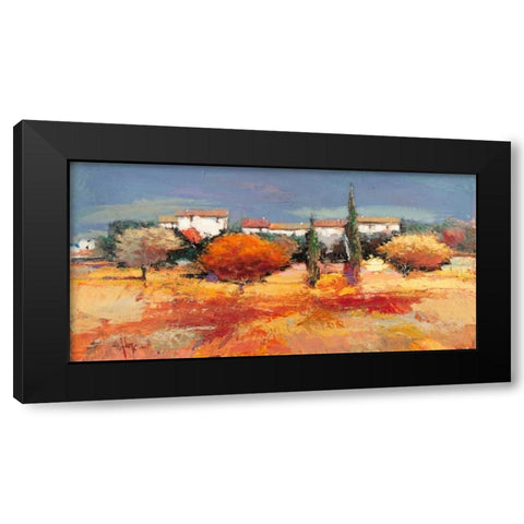 Campagna nel sole Black Modern Wood Framed Art Print with Double Matting by Florio, Luigi