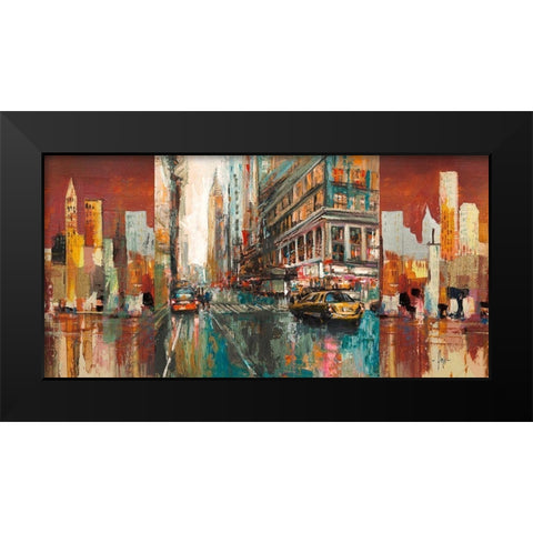 NYC-1 Black Modern Wood Framed Art Print by Luigi, Florio