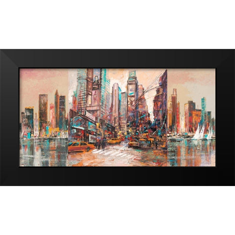 NYC-2 Black Modern Wood Framed Art Print by Luigi, Florio