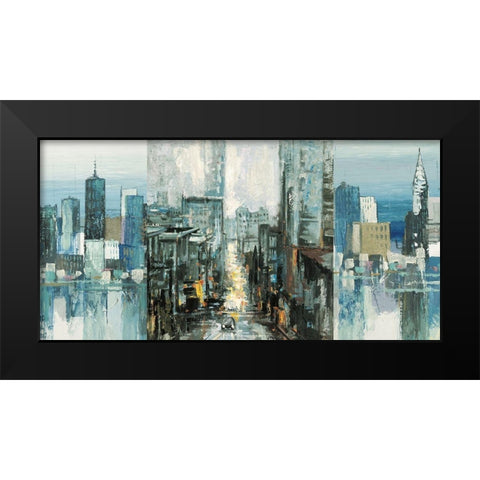 NYC-3 Black Modern Wood Framed Art Print by Luigi, Florio